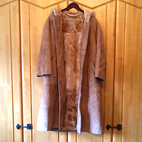 Damen lammfell mantel beige - lammfell, 40