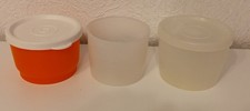 Tupperware 3 Julchen Alt Und Neu 2 Mit Deckel Weiß Orange Runde Dose Aufbewahrun