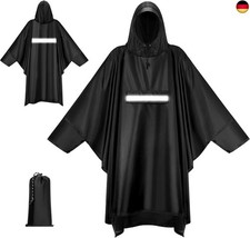 KTUEOV Regenponcho Herren Wasserdicht, Leichter & Wiederverwendbar