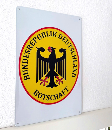 Schild botschaft konsulat - botschaft,