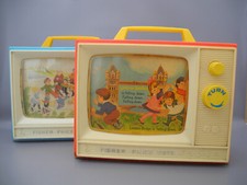 Fisher Price Toys 2 Spieluhren Fernseher Bewegbilder Musik Bruder Jabob Vintage