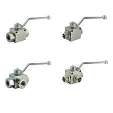 Kugelhahn 2/2 3/2 Wege Hydraulik Hochdruck Ventil Absperrhahn Zoll Metrisch