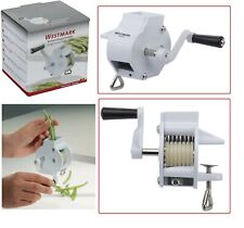 Westmark Bohnen Langschneider aus Metall, mit Schraubzwinge, weiß 