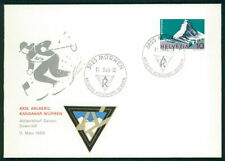 SCHWEIZ GEDENKBRIEF 1966 SKIRENNEN ARLBERG-KANDAHAR MÜRREN gl60