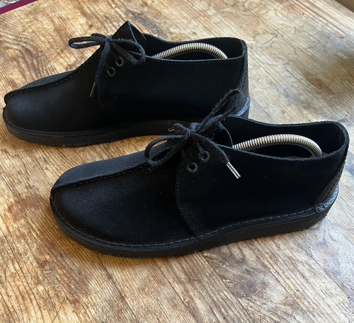 Clarks desert trek - black, suede
