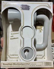 Nylon Rosetten-Wechselgarnitur PZ Grau Ø20mm abgerundet Türdrücker Türgriff