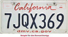 California    License Plate  original US Nummernschild  Originalbild
