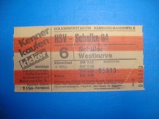 74/75 Ticket HSV Hamburger SV FC Schalke 04 Eintrittskarte Sammler Bundesliga