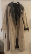 Versace Vintage Sport Kollektion Damen Mantel Gr46 Kunstpelz Beige Made in Italy