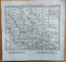 Deulland Original Kupferstich Karte Dresden Meißen - 1760