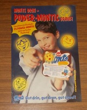 Seltene Werbung Zott MONTE Power-Montis Leucht-Sticker Sammelsticker 2000