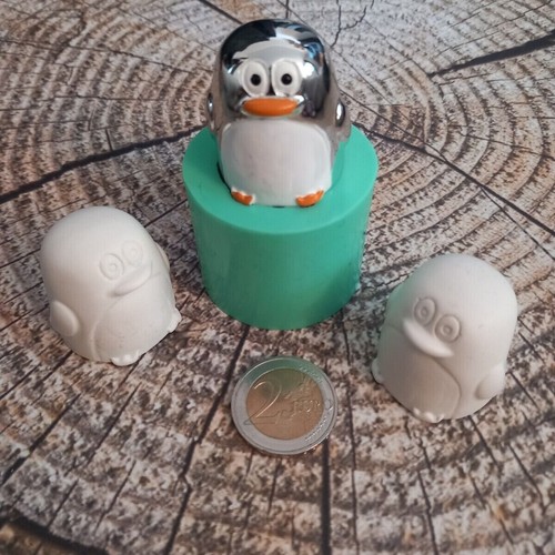 Silikonform mould pinguin - 3d,