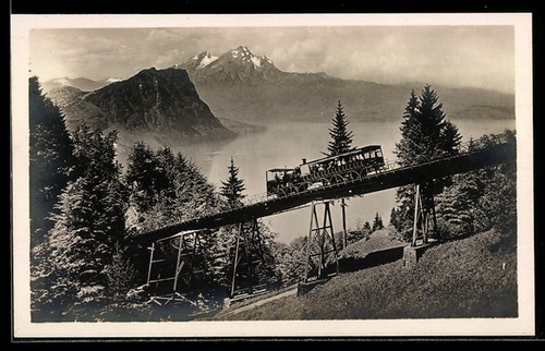 Rigi bahn schnurtobelbrücke - rigi-bahn,,
