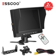ESSGOO 7 Zoll LCD TFT Farb Monitor Für PKW LKW KFZ Einparkkameras Rückfahrkamera
