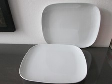 IKEA 365+ Susan Pryke 2x Teller Servierteller rechteckig ca.31x26,5 weiß selten