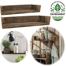 Vintage Holz Wandregal Ziegelform Massiv Recycelt Küchenregal Wandboard Bücher