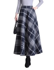 Rock Damen Winter Lang Woll