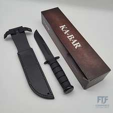 Black Fighting/Utility Knife, Kydex Sheath, 7 in., Plain