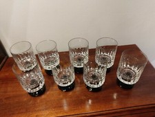 FRIEDRICH KRISTALL 50er Jahre Gläser 8 Kelchgläser  Kerbschliff Fuß H 9 ø 5 cm