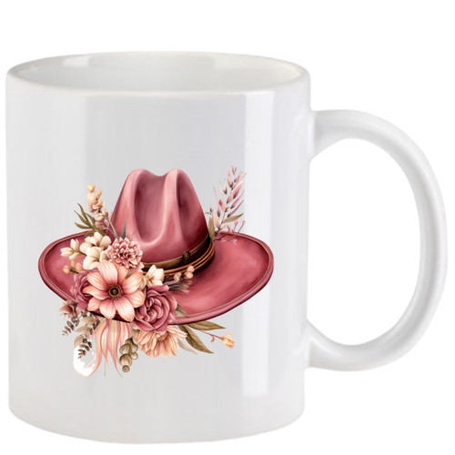 Tasse mit cowboyhut pink - tasse,