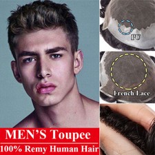 Herren Männer 100% Echthaar