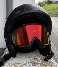 Smith Ski- und Rodelhelm Schwarz Gr.M Mit Smith Ski Brille