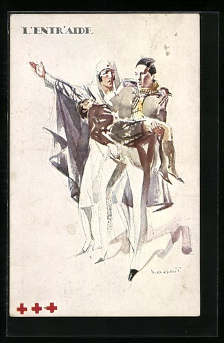 Künstler rotkreuzschwester - künstler-ak,
