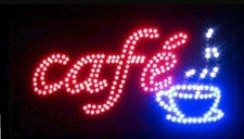 4x LED-Leucht reklame schilder, Werbung, blinken, Gastronomie, Restaurant, Cafe