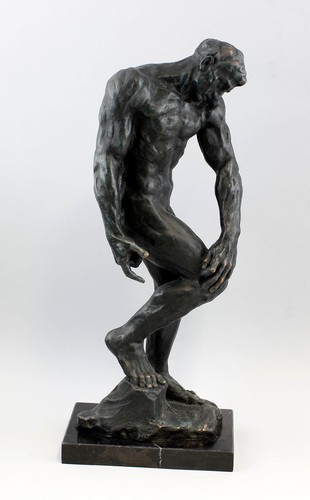 Bronze skulptur figur adam - skulptur,
