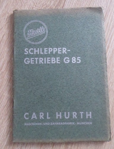 Hurth schleppergetriebe typ - typ, g