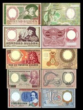 10, 20, 25, 100, 1000 Gulden -