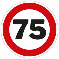 Blechschild  75. Geburtstag