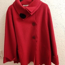 Damen gewalkte Jacke rot, 100