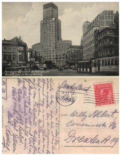 Antwerpen meirplaats 1936 alte - meirplaats,