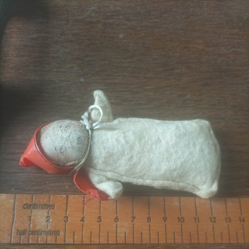 Vintage kleiner stoff filz - stoff, rot