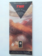 SYSTEM TIMETABLE TWA TRANS WORLD AIRLINES  1995 ROUTE MAPS