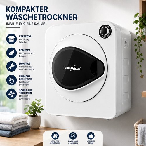 Kompakter mini wäschetrockner - kompakter,