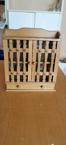 Vintage gewürzregal holz mit - holz,
