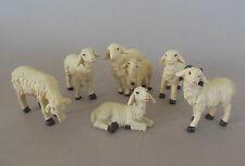 Schafe 6- teilig Höhe= 3,5 cm - 5 cm für Krippenfiguren Größe 11 cm - 12 cm OK  