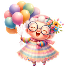 Wandtattoo Aufkleber | Charmante Oma | Wandaufkleber 18X18 cm Groß