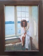 Original Ölgemälde Impressionismus Gardasee Model Romatik Handgemalt  Erotik