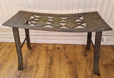 Antiker Schmiedehocker / kleiner Tisch / Stuhl / Pflanzenständer / Kamin - asiatisch?