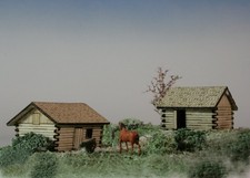 Heustadl 2 Stück , Bausatz aus Sperrholz, gelasert,  Spur Z  1:220