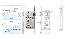 BKS Einsteckschloss WC/BAD