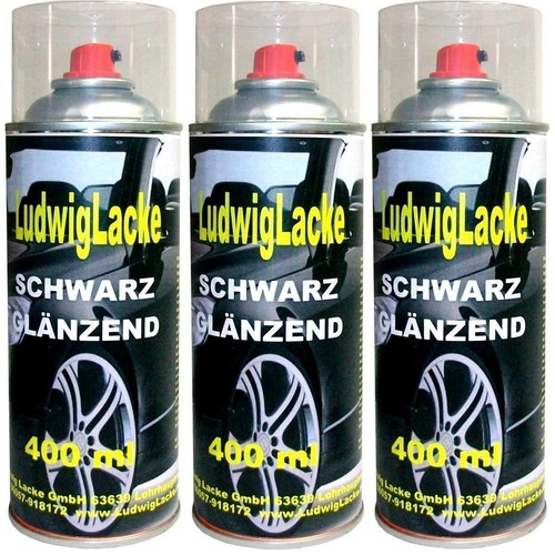 Schwarz glänzend spraydosen - schwarz, 3