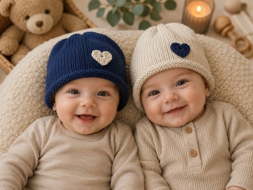 Zwillinge babymütze boy - zwillinge,, babymütze,boy