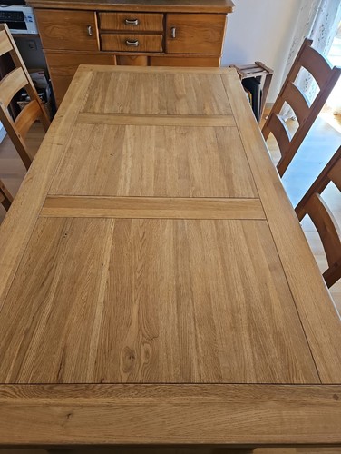 Massivholztisch mit stühlen - massivholztisch, 4