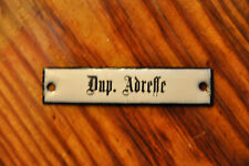 Altes Emailschild 20/30er