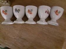 Weimar Porzellan  5 x Eierbecher Blumen Dekor Ostern