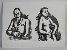 Aquatinta Radierung Sitzende